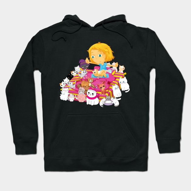 Sweet Happy Cub Kittens Hoodie by ZenCloak